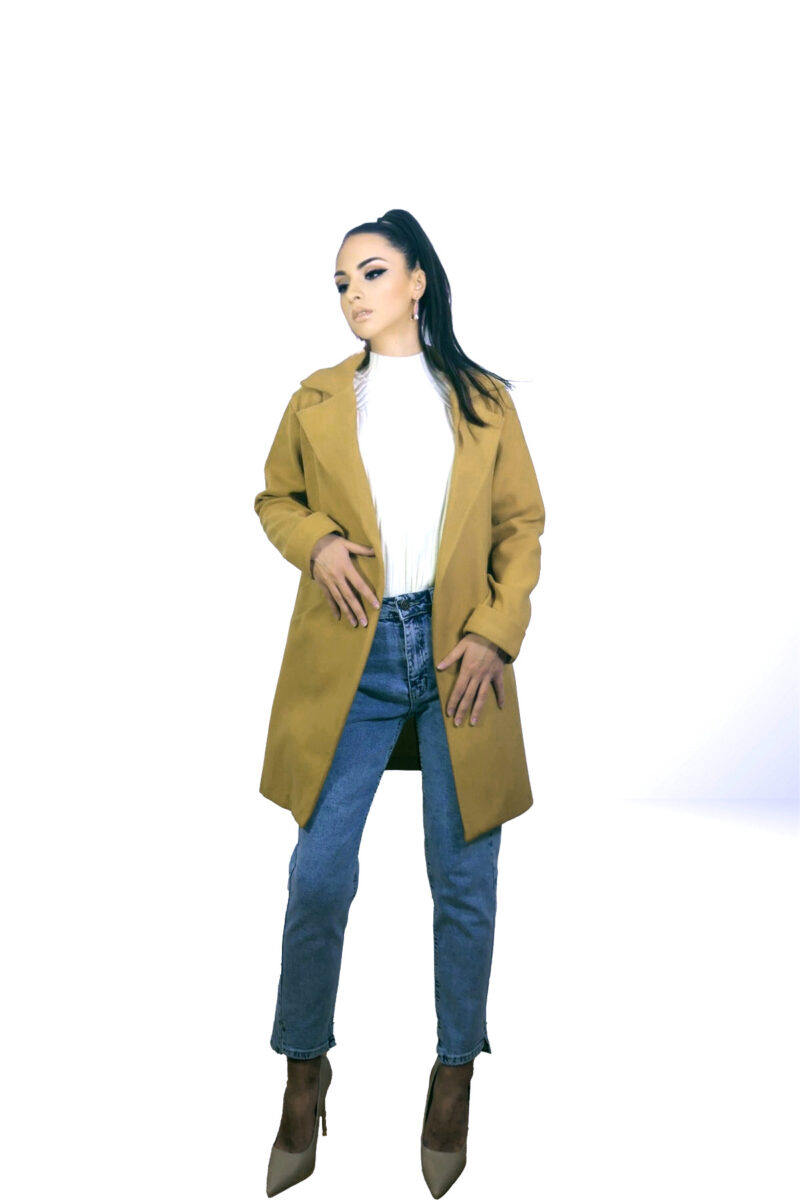 Jacheta dama ocru casual JQZ 312