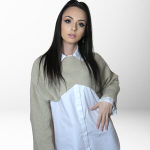 Bolerou dama crem din tricot JQZ 436