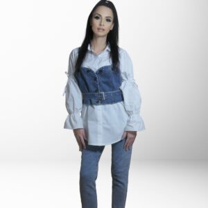 Compleu dama cu vesta denim JQZ 216